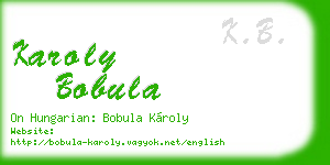 karoly bobula business card